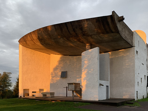 Ronchamp - Sunrise at Chapel Notre-Dame du Haut 154 by andrewstevenson, Architect - Le Corbusier 1955sunrise le corbusier concrete ronchamp brutalism brutalist architecture
