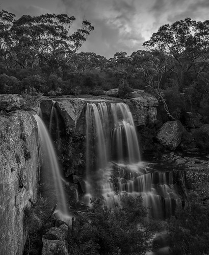 maddensfalls waterfall blackandwhite monochrome bw gothic dharawalnationalpark newsouthwales australia nature