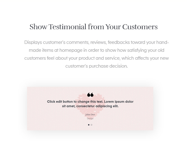 SHOW Testimonial FROM Your Customers