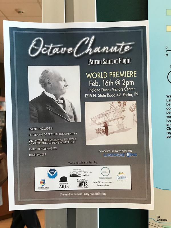 Octave Chanute: Patron Saint of Flight film premiere at Indiana Dunes Visitor Center