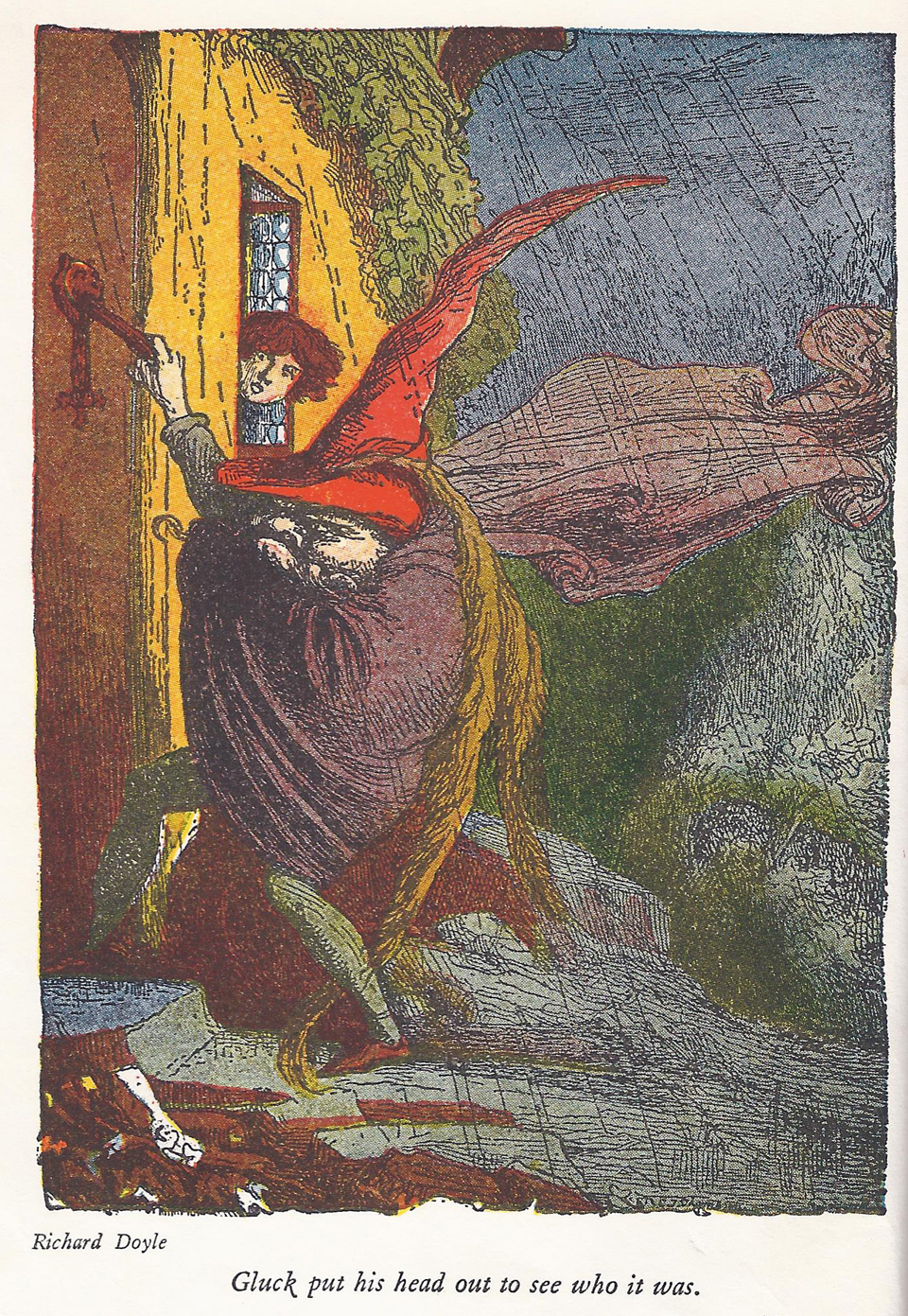 Richard Doyle - Color interior art from "The King of the Golden River" by John Ruskin, 1885