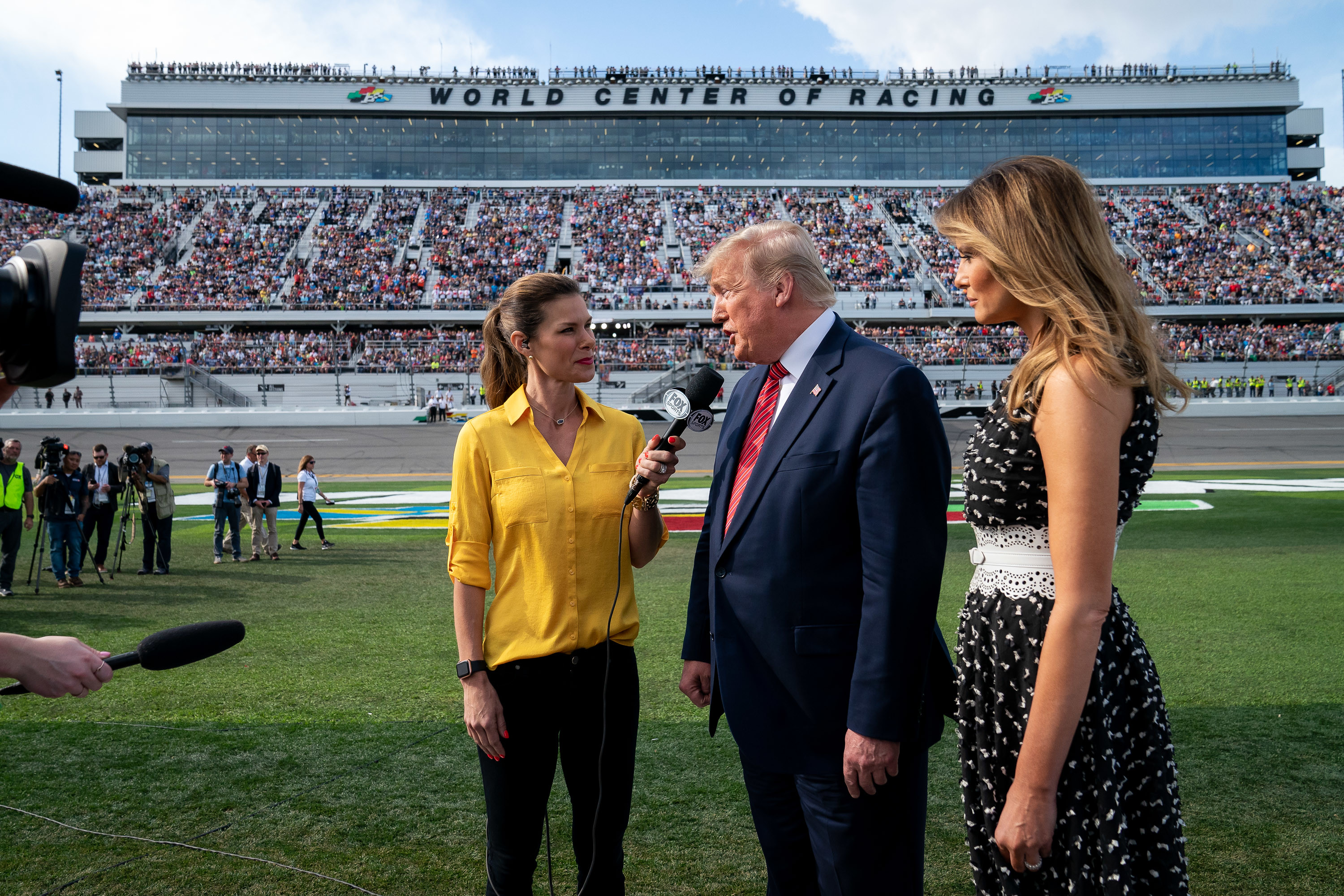 President Trump and the First Lady at the NASCAR Daytona 500 Race