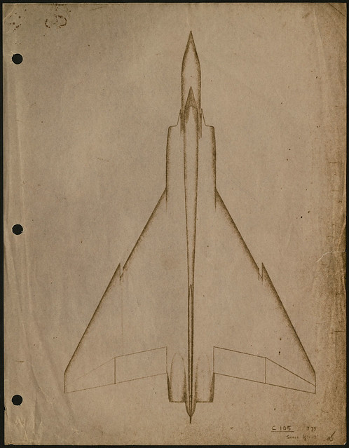 Sketch of Avro Arrow / Croquis de l’Avro Arrow