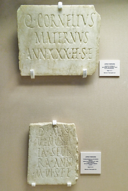 lapidas funerarias de marmol siglos I-III d.C. Ciudad romana Asido Caesarina Museo Arqueologico Medina Sidonia Cadiz