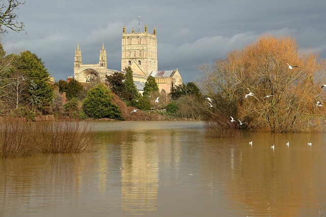 Tewkesbury Abbey floods
