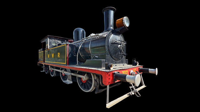 India - Delhi - National Rail Museum - Steam Locomotive NWR-707 - 1d
