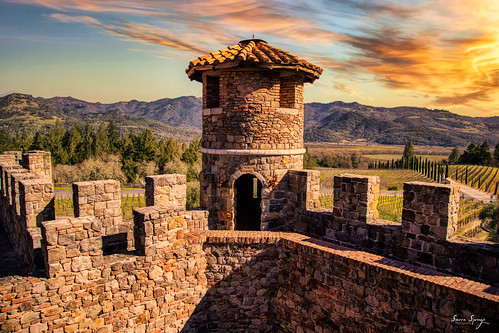 sierraspringsphotography castellodiamorosa castle sunrise winery napavalley landscape