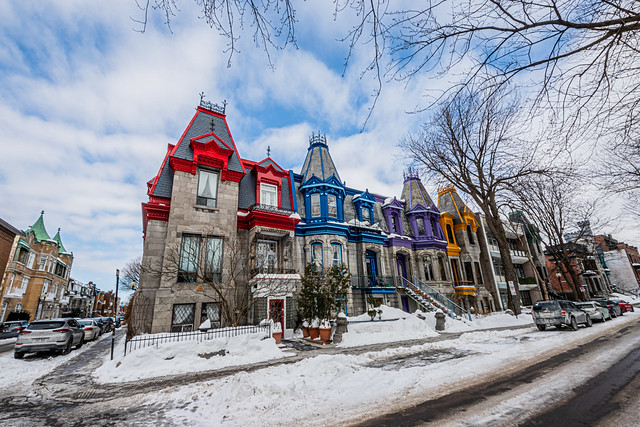 Victorian Style Homes of Montréal's Saint-Louis Square