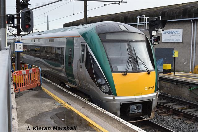 22007 arrives at Connolly, 18/10/19