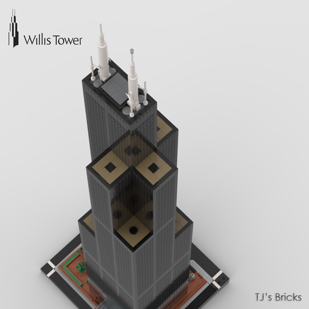 show original title Details about   MOC Custom Lego Willis Tower Chicago Building Instruction-PDF files only! 