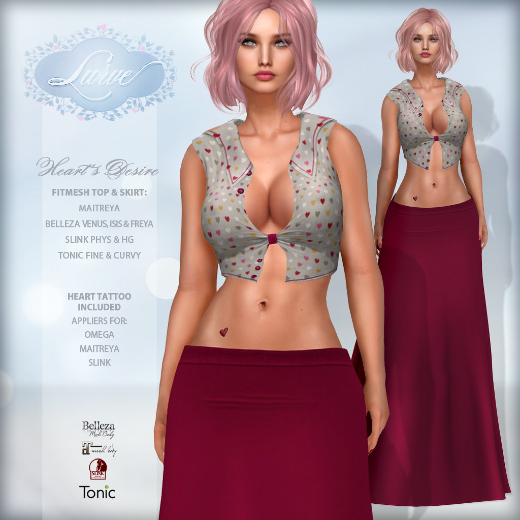 *Lurve* Heart’s Desire Outfit in Magenta