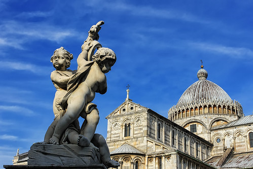 approvato nuvole cloud clouds nuvola toscana cielo sky tuscany pisa outside fontana putti fountain statua statue italia italy