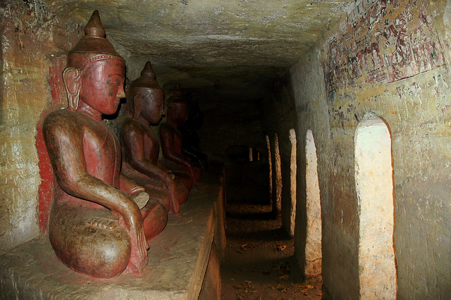 Buddhas statues inside Po Win Taung caves near Monywa - Myanmar