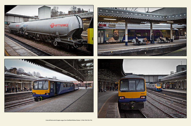 Colas 60 Retrieval of cripple wagon from Sheffield Midland Station - 0746+749+763+765