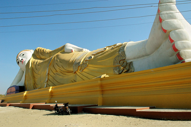 Reclining Buddha Statue at Maha Bodhi Tahtaung - Monywa Township - Myanmar