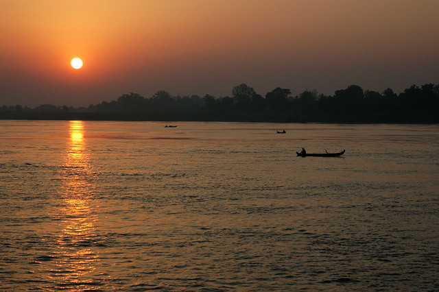 Sunrise over the Irrawaddy River - Myanmar