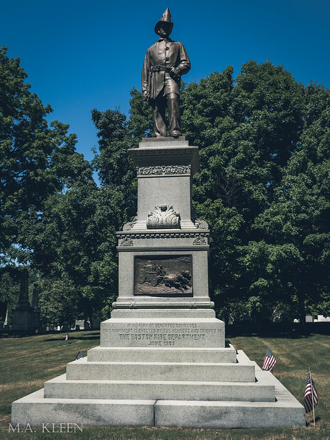 Firefighters' Monument in Forest Hills Cemetery