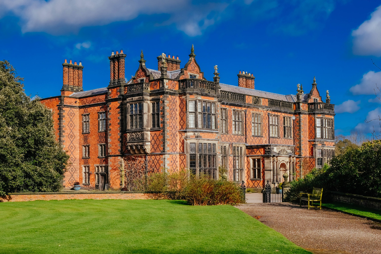View of Arley Hall from the gardens