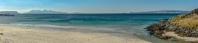 Hebridean Trilogy......Islands of Eigg, Rum and Skye from the renowned Camusdarach Beach.