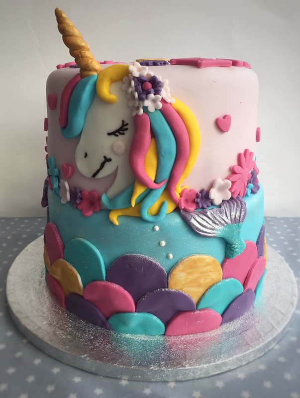 Mermaid Unicorn Princess Cake by Claire's Cakes