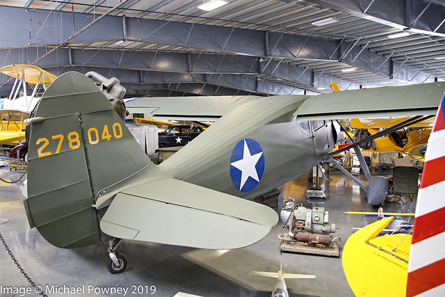 N48411 - 1942 build Fairchild 24R-40 Argus, displayed with the Western Antique Aeroplane & Automobile Museum at Hood River