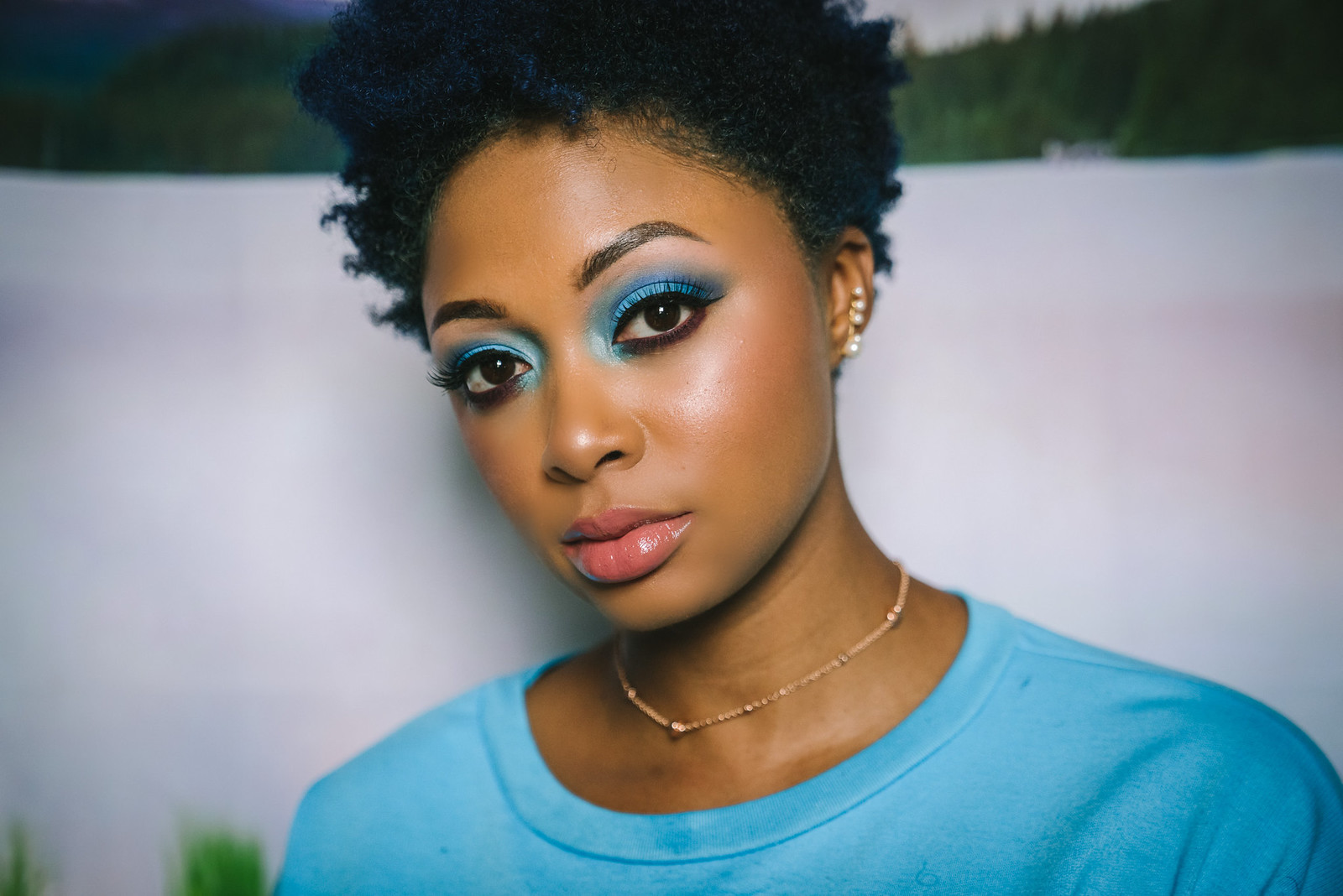 Jeffree Star blue blood palette makeup tutorial, Candace Hampton
