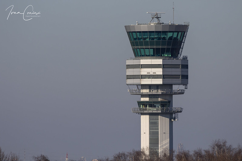 Air Traffic Control Tower – Brussels Airport (BRU EBBR) – 2020 02 07 – 01 – Copyright © 2020 Ivan Coninx