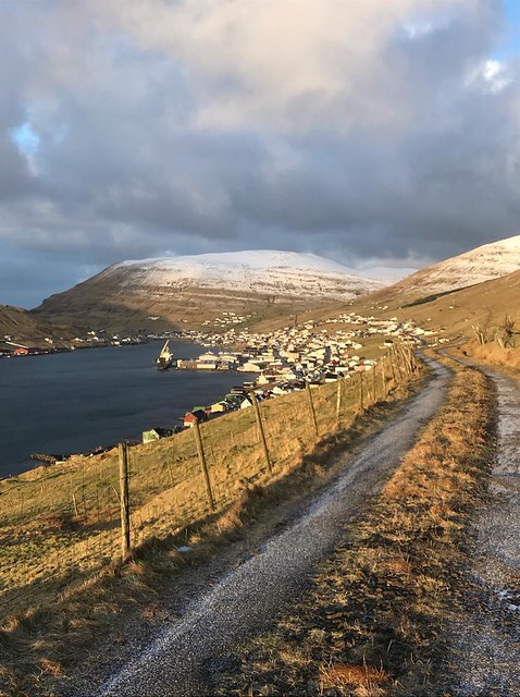 View over Vágur, taken this February morning