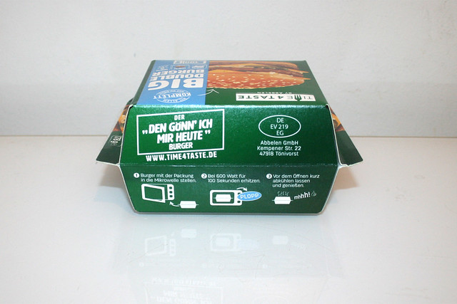 04 - Time4Taste Big Double Burger - Verpackung Rückseite / Package back