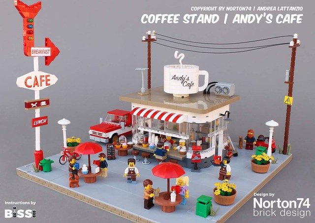 Instructions for Coffee Stand | Andy's Cafe - Modular Building available now on Brick Vault