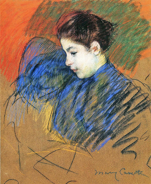 Mary Cassatt  -Young woman reflecting [1894]
