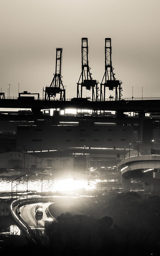 Reflection by sapphire_rouge, 埠頭と埠頭の間の海に朝日が反射。
Morning sunlight reflected on the sea between the piers.yokohama 横浜 横浜港 yokohamapor
