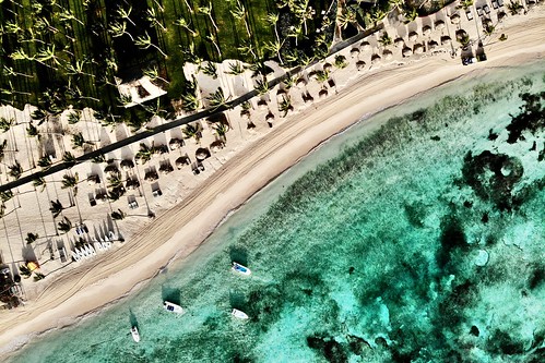 panoramic landscape caribbeansea sea sand beach fromthesky drone dji dominicanrepublic
