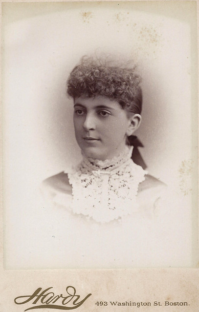Abbie E. Folsom, Class of 1885 (Cabinet Card by Amory N. Hardy, 493 Washington Street, Boston, Massachusetts)