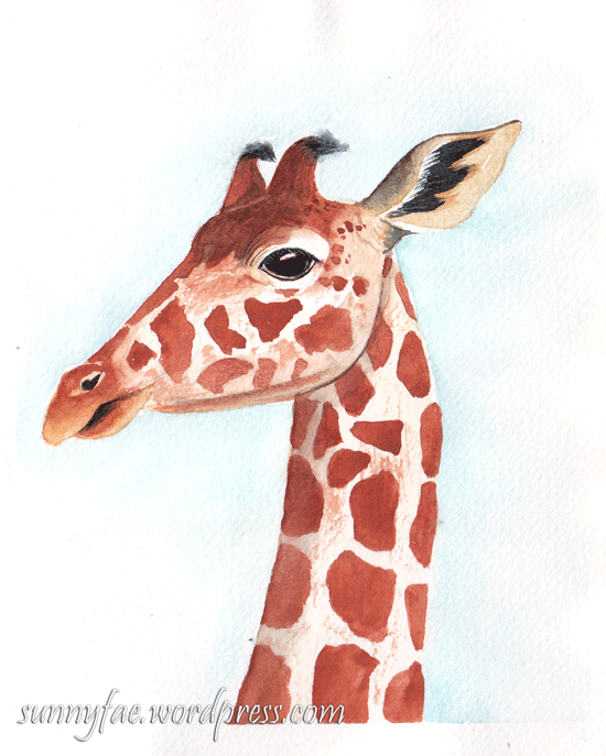 giraffe birthday card