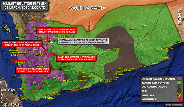 #Military Situation In Yemen On March 3, 2020 (Map Update)