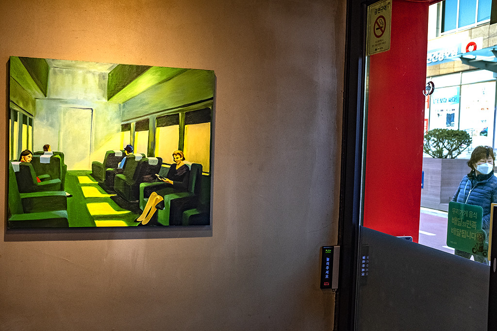 Copy of a Hopper in a Gangbuk-gu cafe--Seoul