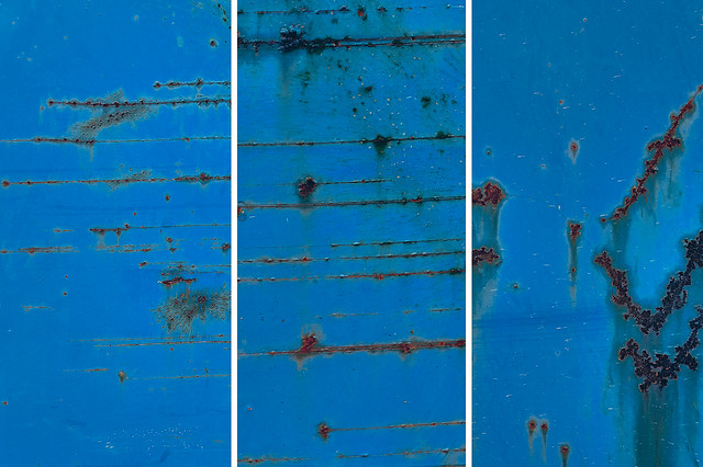 The blue rusted metal textures - Previews