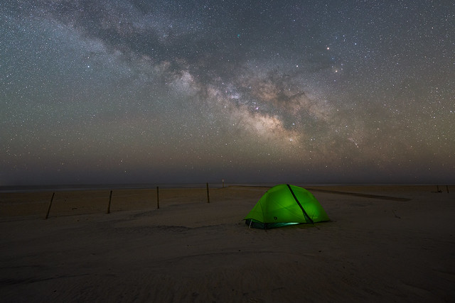 Beach Camping Under The Stars