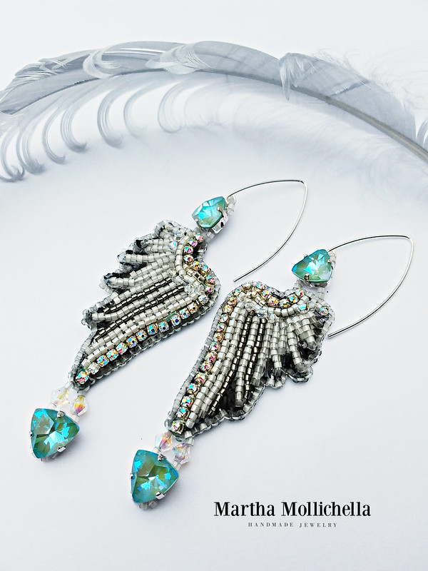 Angel Wings jewels earring handmade by Martha Mollichella