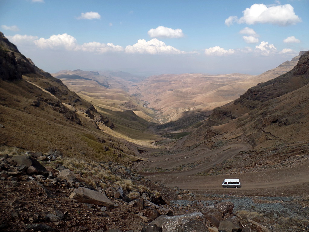 One of the Sani pass famous turns