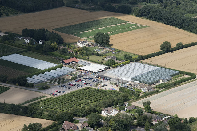 Aerial view of AG Meale & Sons Nurseries in Stalham - Norfolk