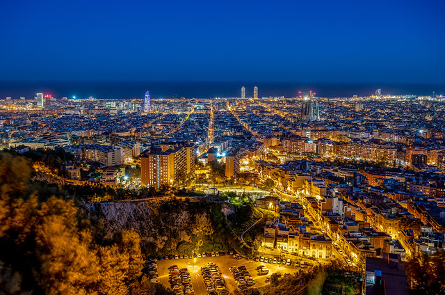 Barcelona in Blue