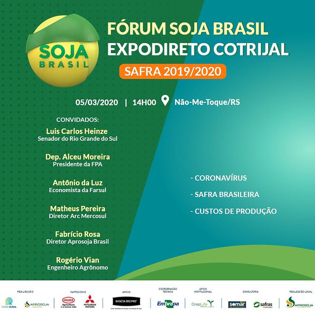 05/03/2020 Fórum Soja Brasil - 21º Expodireto Cotrijal
