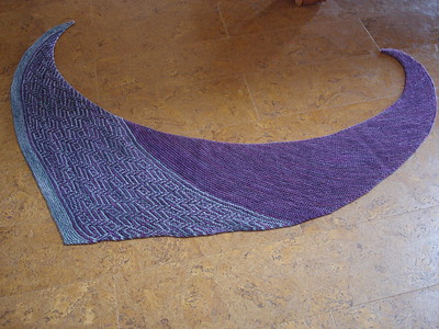 Rita knit this beauty as a gift! Barnstable by Lisa Hannes for Malabrigo using Dos Tierras.