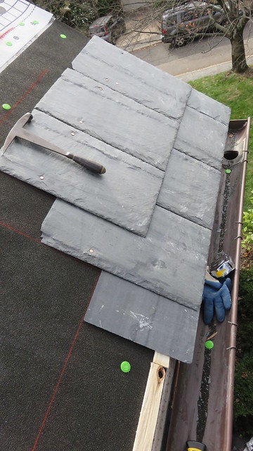 Starting new slate roof