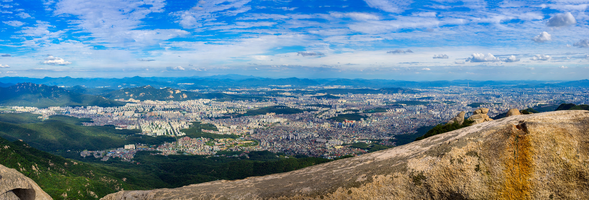 All of Seoul is visible on a clear fall day
