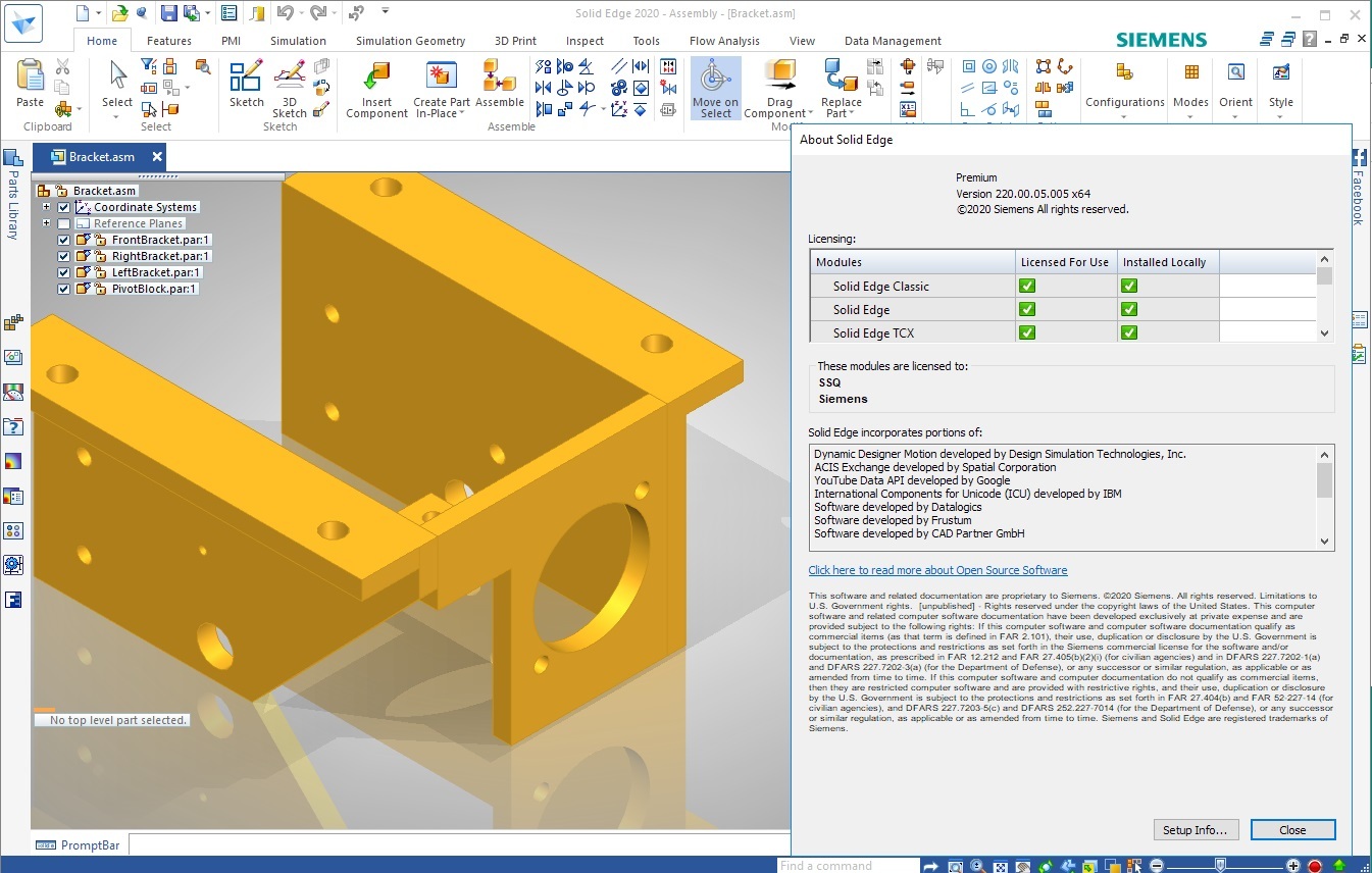 Working with Siemens Solid Edge 2020 x64 update5 full license forever