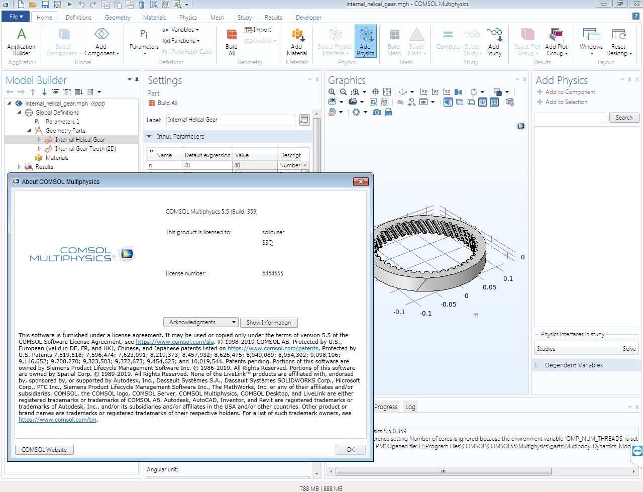 working with Comsol Multiphysics 5.5.0.359 x64 full license 100% working