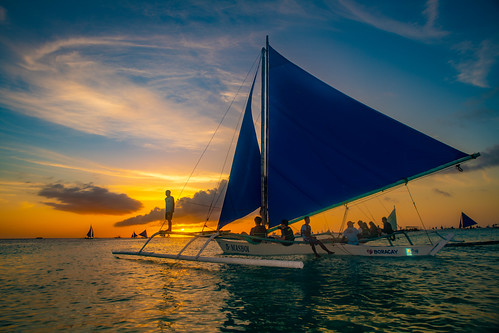 philippines malay sunset sailing paraw boracayisland